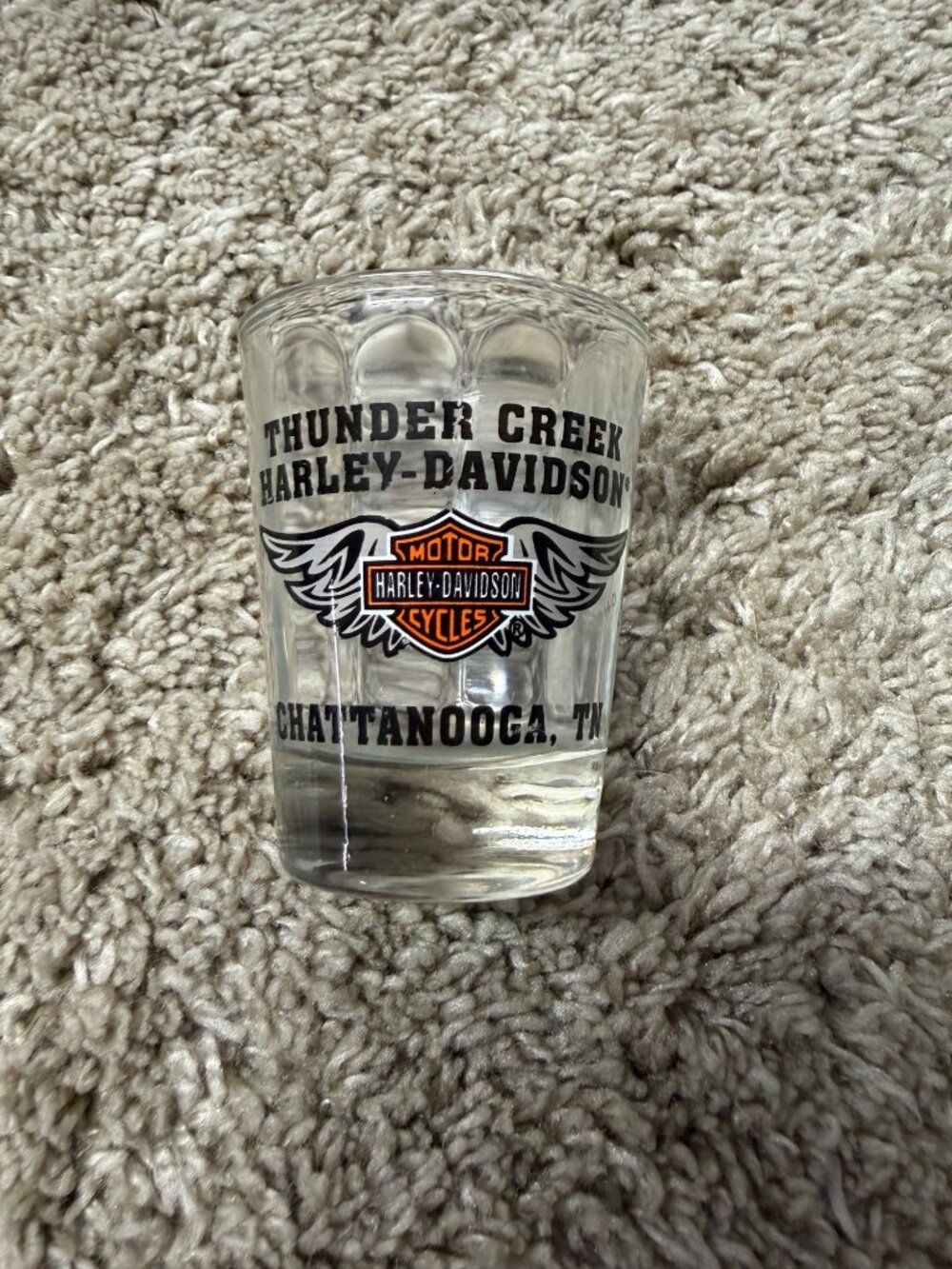 Harley-Davidson Thunder Creek Shot Glass Chattanooga TN Collectible Barware